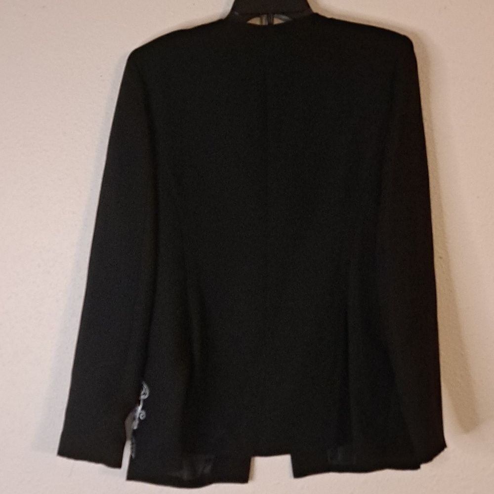 Maxie Kleins Collection's Embroidered black blazer suit jacket size 10 - Picture 5 of 7